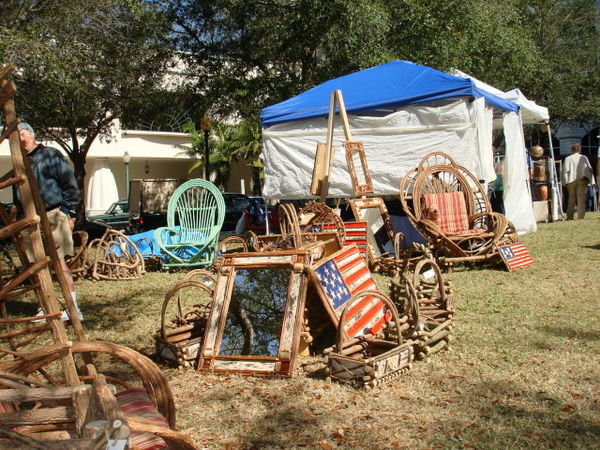 Adirondack Furniture at Sarasota Craft Fair