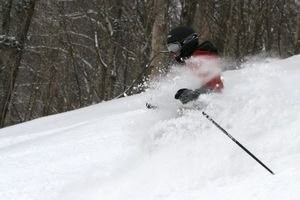 Fresh Powder at Killington - This is our son-in-law, Chris, in the poof of whiteness!