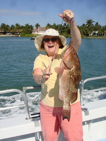 Joanne and her 23 inch grouper