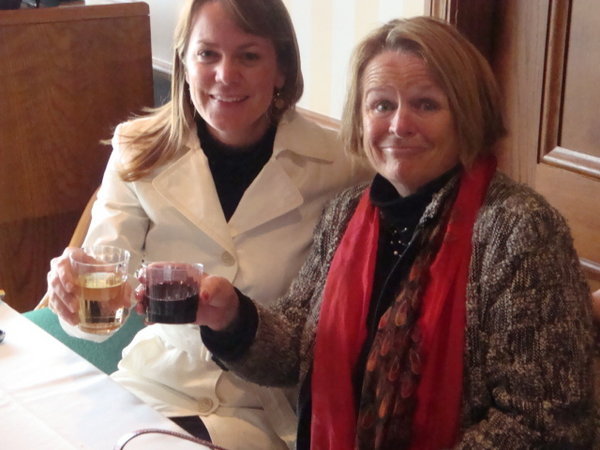 Kate and Joanne, Toasting at Keeneland