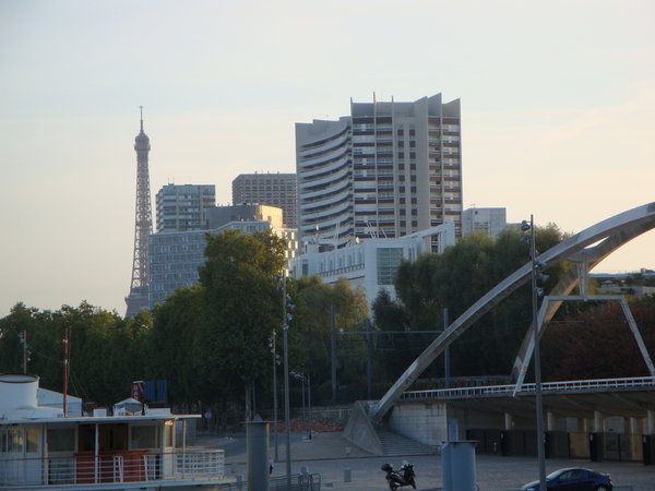 View from the River Baroness Docked in Paris