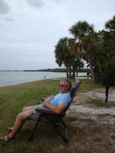 Relaxing at the Fort Desoto Camp Site