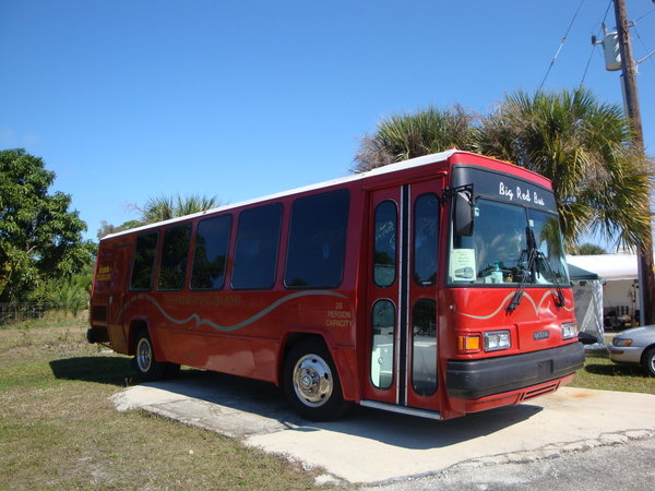 The Pine Island KOA Red Bus