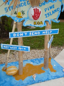 Pool Sign Pine Island KOA