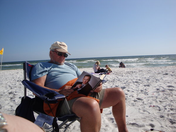 Reading on Dune Beach