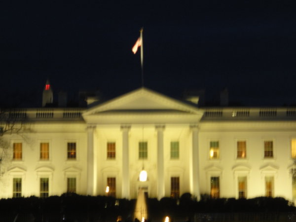 Whitehouse with Washington Monument in Background