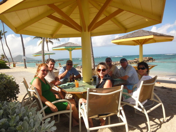 Seven of Us at Nesbit Beach for Lunch