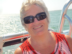 Joanne on the Dolphin Cruise 