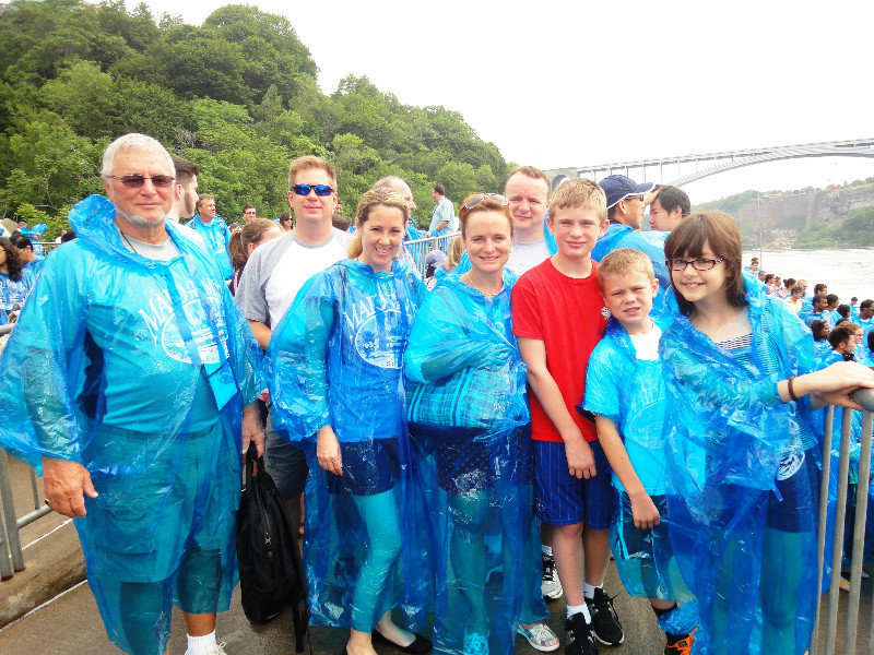 Garbed in Plastic Ponchos (BEFORE) 