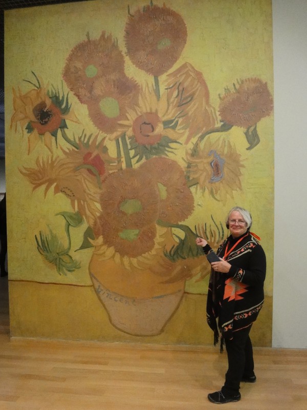 Joanne With VanGogh Sunflowers