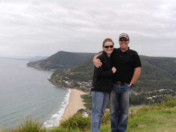 Lee and I on top of the cliff by Woolongong