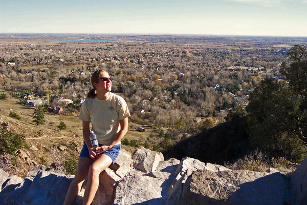 Jill Overlooking Boulder