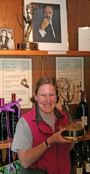 Shelly with an Emmy