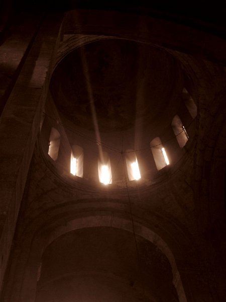 He has left us alone, but shafts of light sometimes grace the corner of our rooms (Svetitskhoveli Cathedral, Mtskheta)