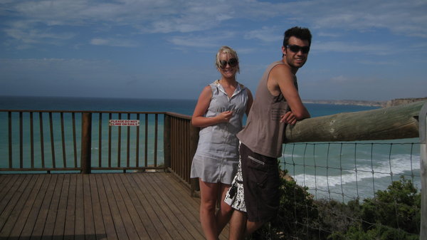 Jane and Adam at the Bunda cliffs
