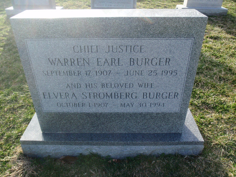 Warrren Burger grave