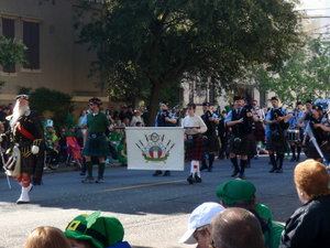 Savannah Bagpipers in the parade