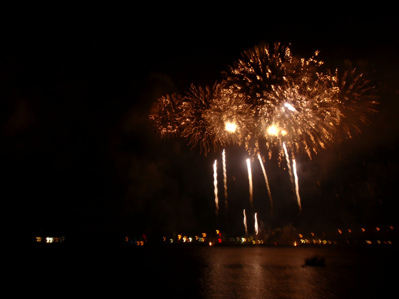 Barge fireworks