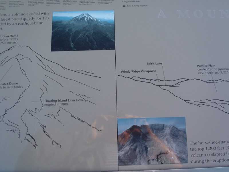 Mt. Saint Helens before and after