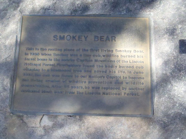 Smokey Bear gravesite