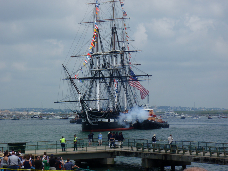 USS Constitution cannon fire
