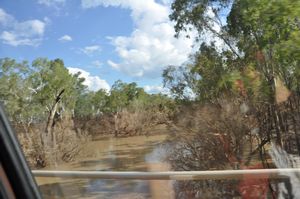 Driving over a bridge near Rockhampton.