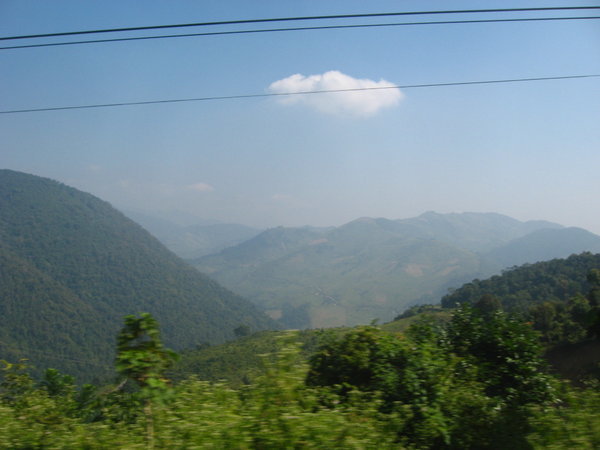 in the mountains on the way to laos