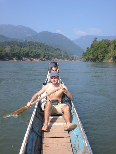 paddling on the nam ou river...