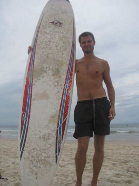 Me and my (hired) surfboard