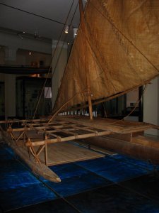 Maori Sailing Canoe (at the Auckland Museum)