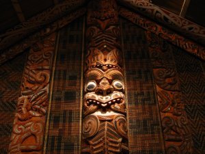 Maori Art Inside Hut