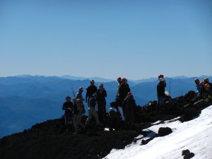 one of the many other groups walking up the volcano on this beautiful day...