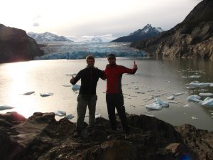 Pepelu and me in front of the grey glacier