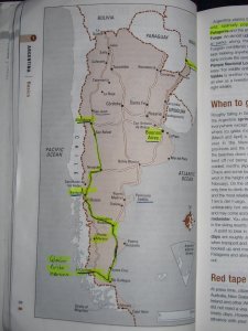 The way we went so far - Calafate to Mendoza - Argentina is a big country
