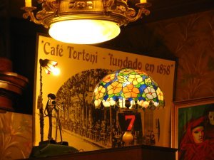 The famous traditional Cafe Tortoni (since 1858)