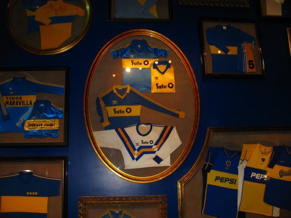 Boca Juniors Museum - set of old Camisetas