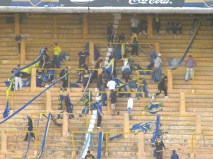 Boca Fans preparing for the game