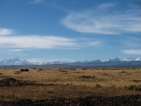 On the way from La Paz to Lake Titicaca