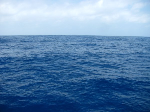 Deep blue caribbean sea