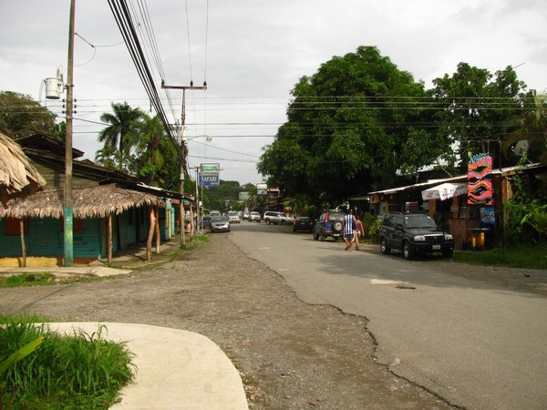 The cute relaxed little village of Cahuita