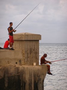 Fishermen at the malecon