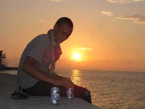 Malecon-Sunset best enjoyed with a nice cold beer