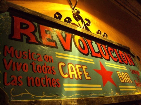 Bar revolucion in San Cristobal - always good for a late night beer