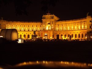 Hofburg at night