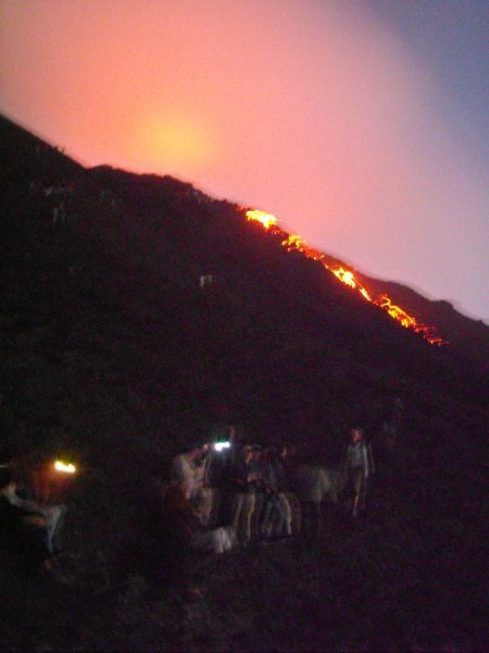 Lava and our group in the foreground