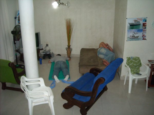 Sleeping arrangements at hostel