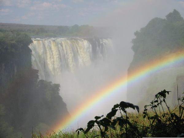 Rainbow over the waterfalls