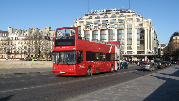 I thought of the red bus in London