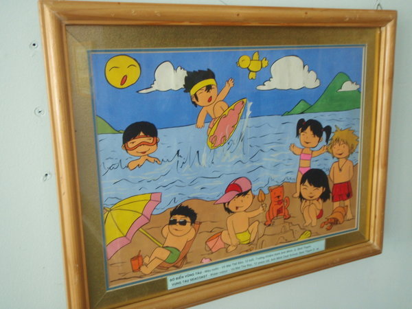 Children's artwork - at the beach