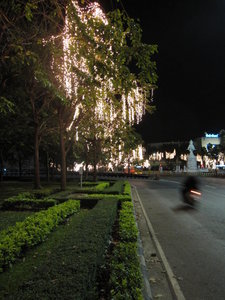 5am in Bangkok- New Years lights still up